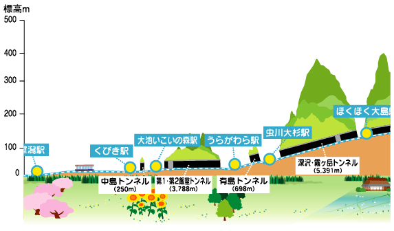 大池いこいの森　断面図